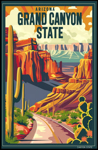 Grand Canyon Vintage Travel Adventure Poster PosterGoat