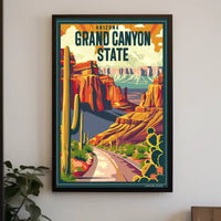 Grand Canyon Vintage Travel Adventure Poster PosterGoat