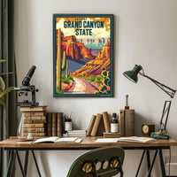 Grand Canyon Vintage Travel Adventure Poster PosterGoat