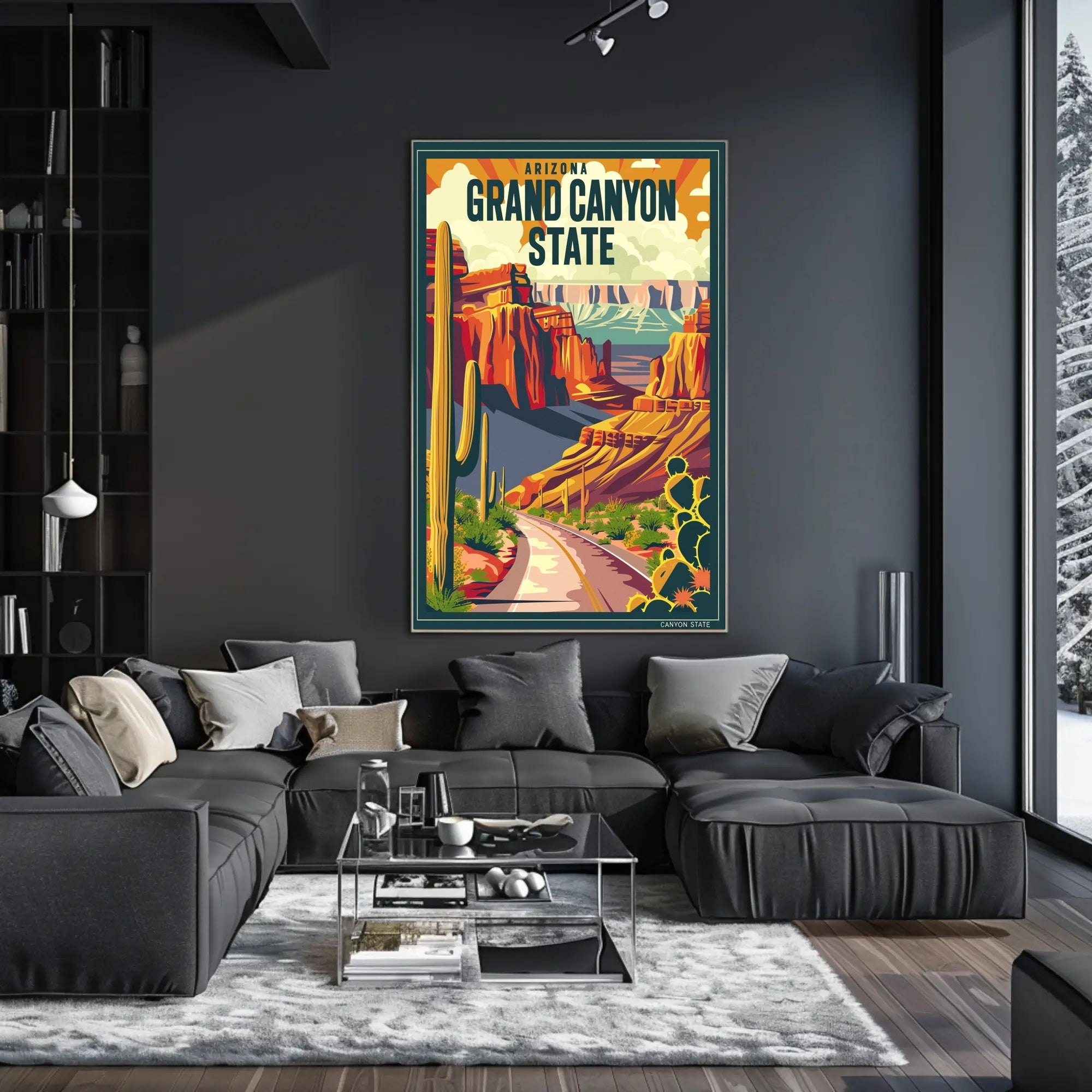Grand Canyon Vintage Travel Adventure Poster PosterGoat