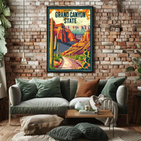 Grand Canyon Vintage Travel Adventure Poster PosterGoat