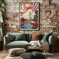 Grand Landmark with Vibrant Foliage Urban or Cityscape Poster PosterGoat
