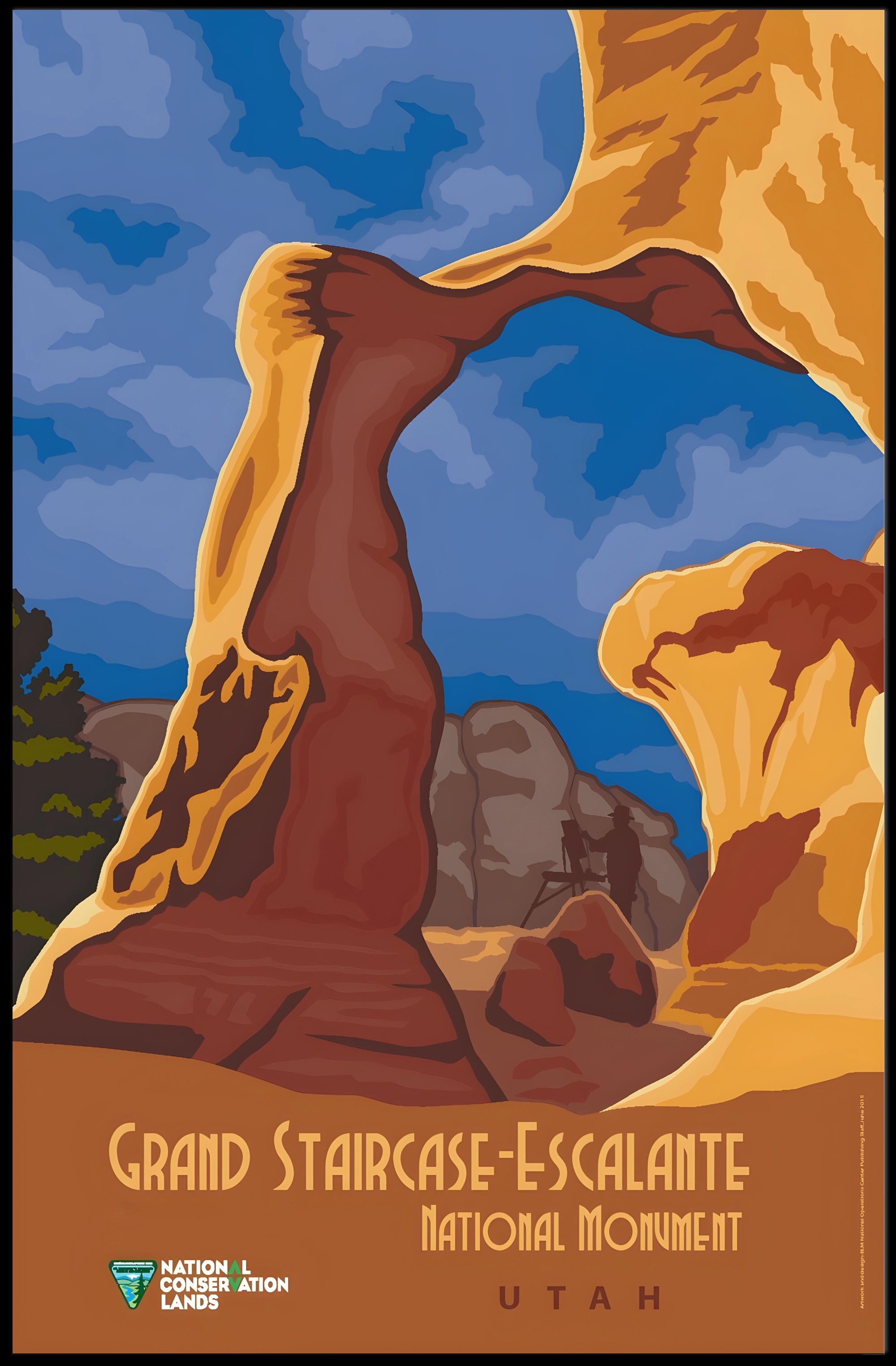 Grand Staircase-Escalante Scenic Vintage Travel Poster PosterGoat