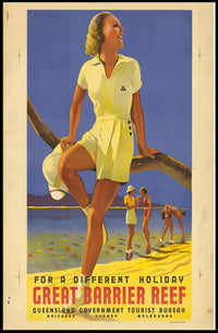 Great Barrier Reef Vintage Travel Poster PosterGoat