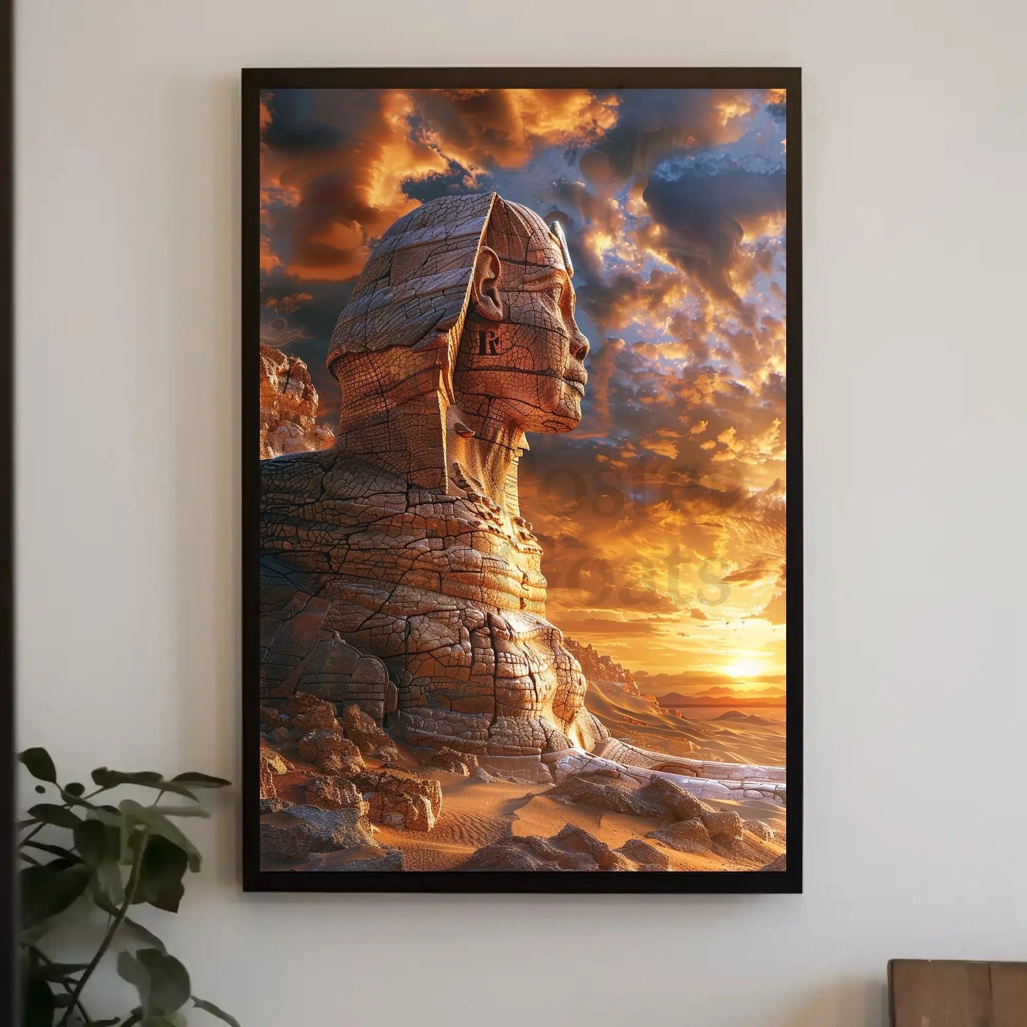 Great Sphinx of Giza Surreal Art Cultural Poster PosterGoat