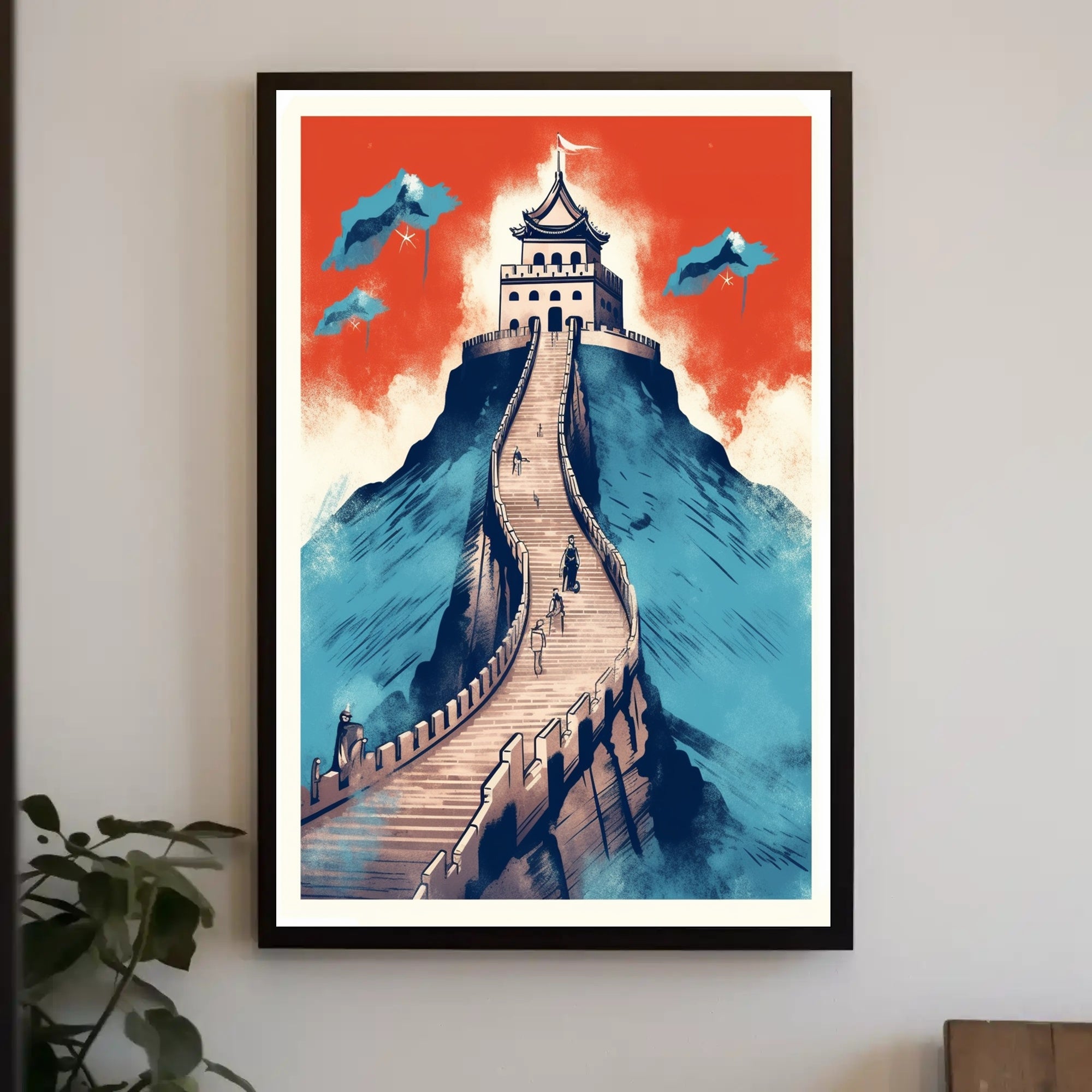 Great Wall Adventure Artistry Travel Poster PosterGoat