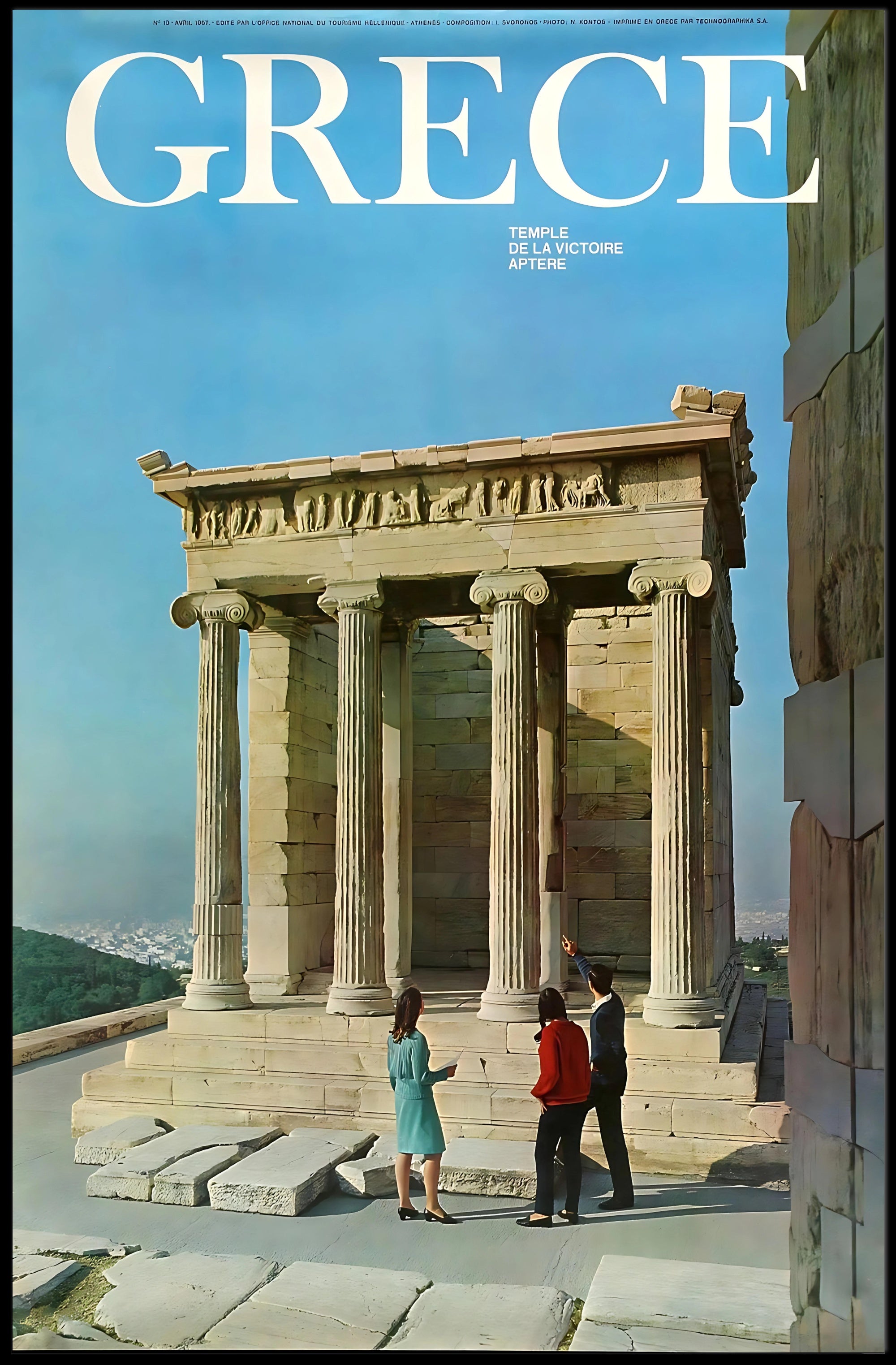 Greece Temple of Athena Nike Travel Poster PosterGoat