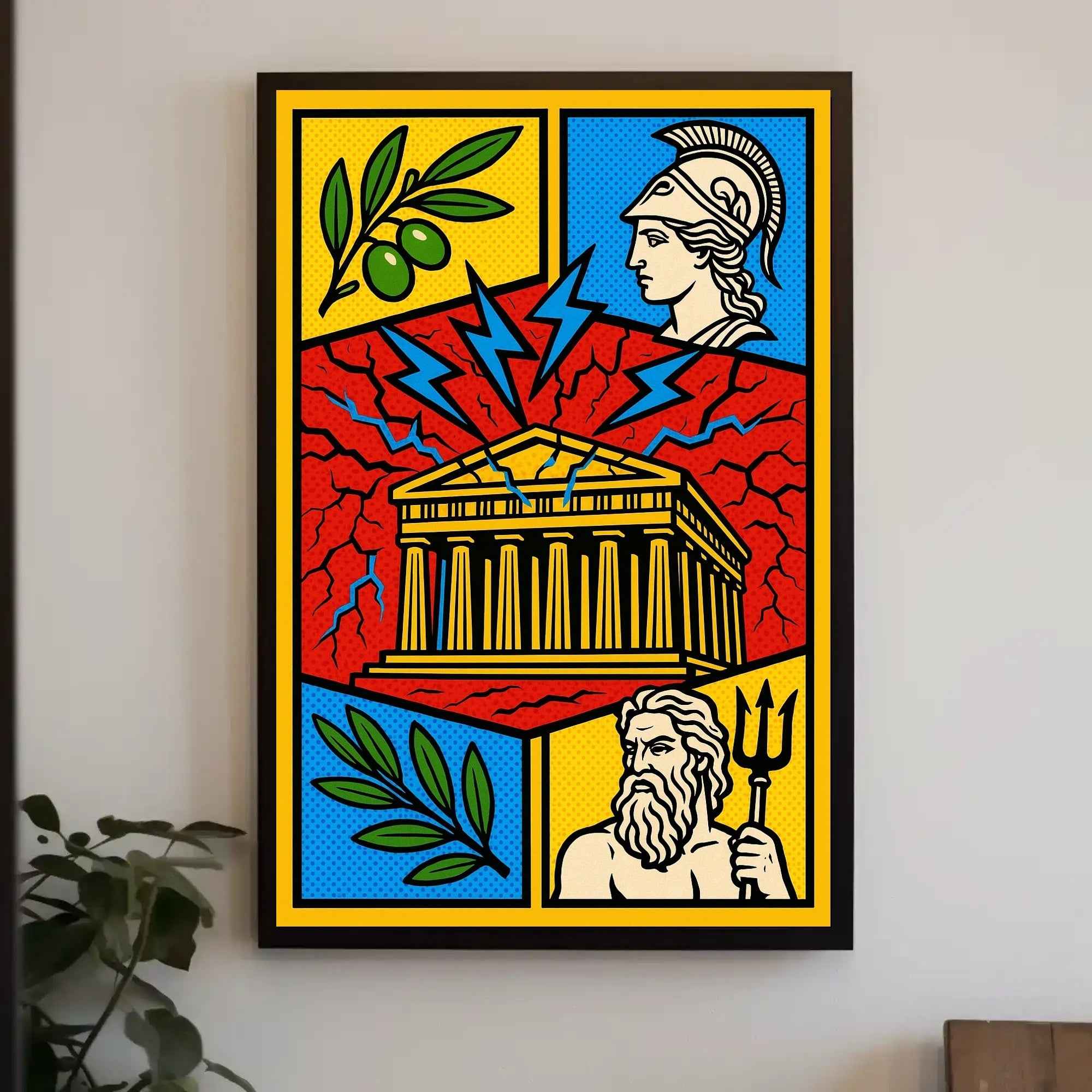 Greek Mythology Art Print: Parthenon, Athena, Poseidon Poster PosterGoat