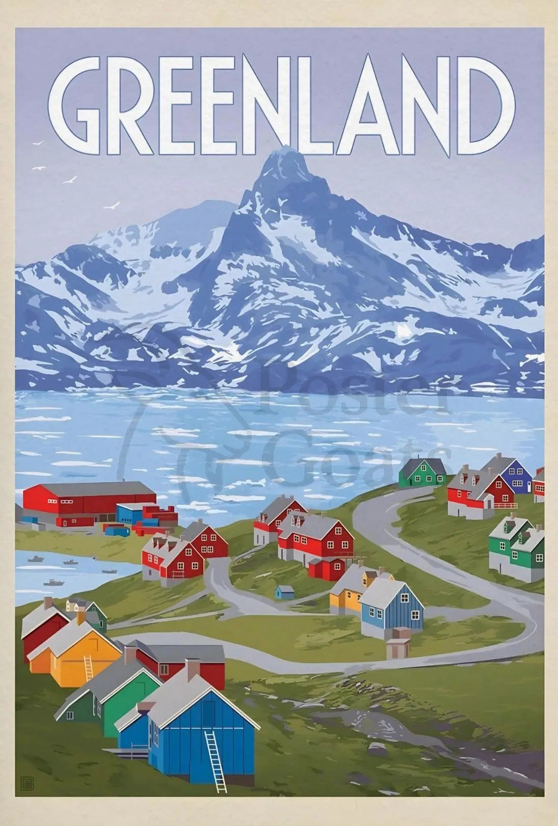 Greenland Adventure Awaits Vintage Travel Poster PosterGoat