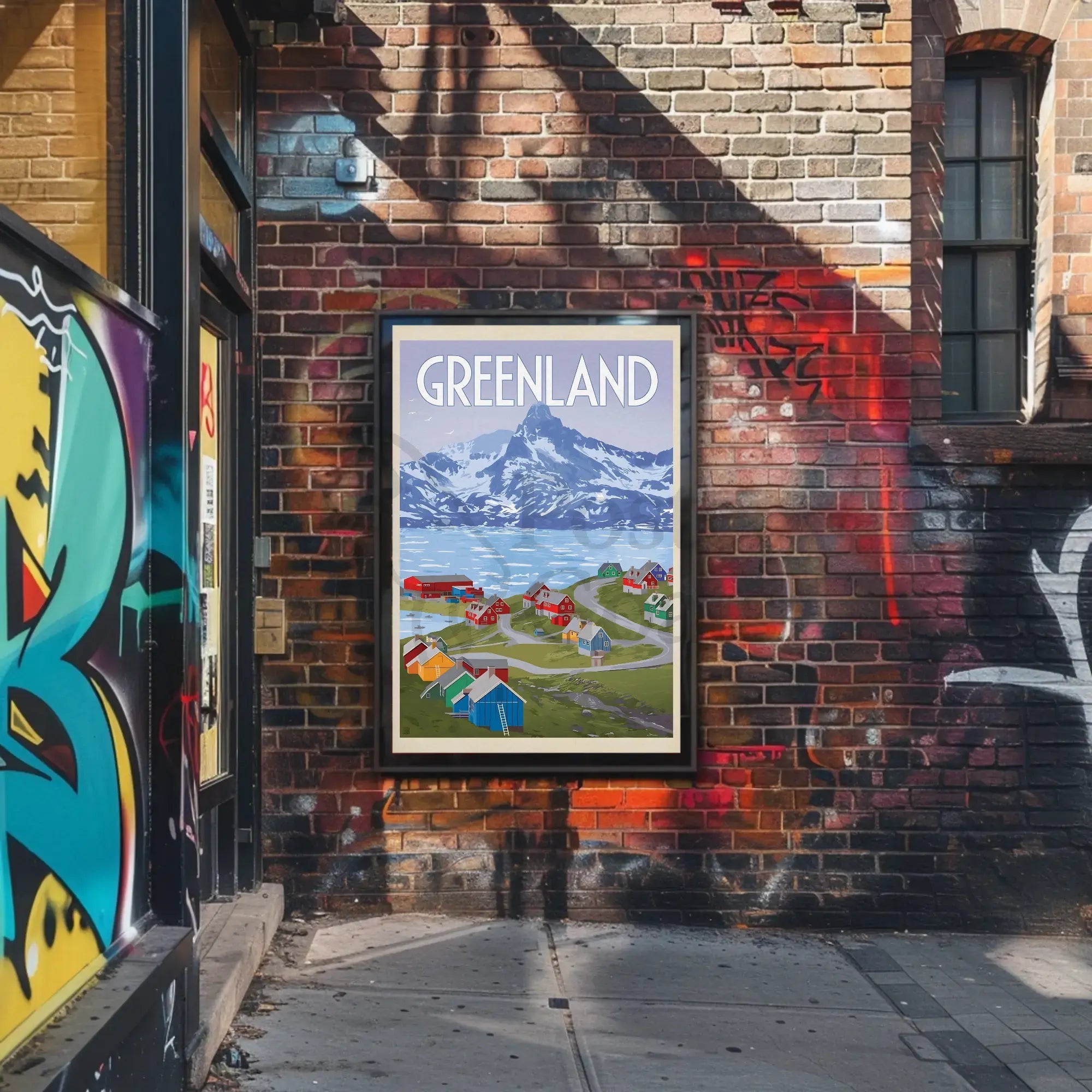 Greenland Adventure Awaits Vintage Travel Poster PosterGoat