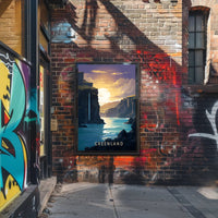 Greenland Serenity: Tranquil Fjord Travel Poster PosterGoat