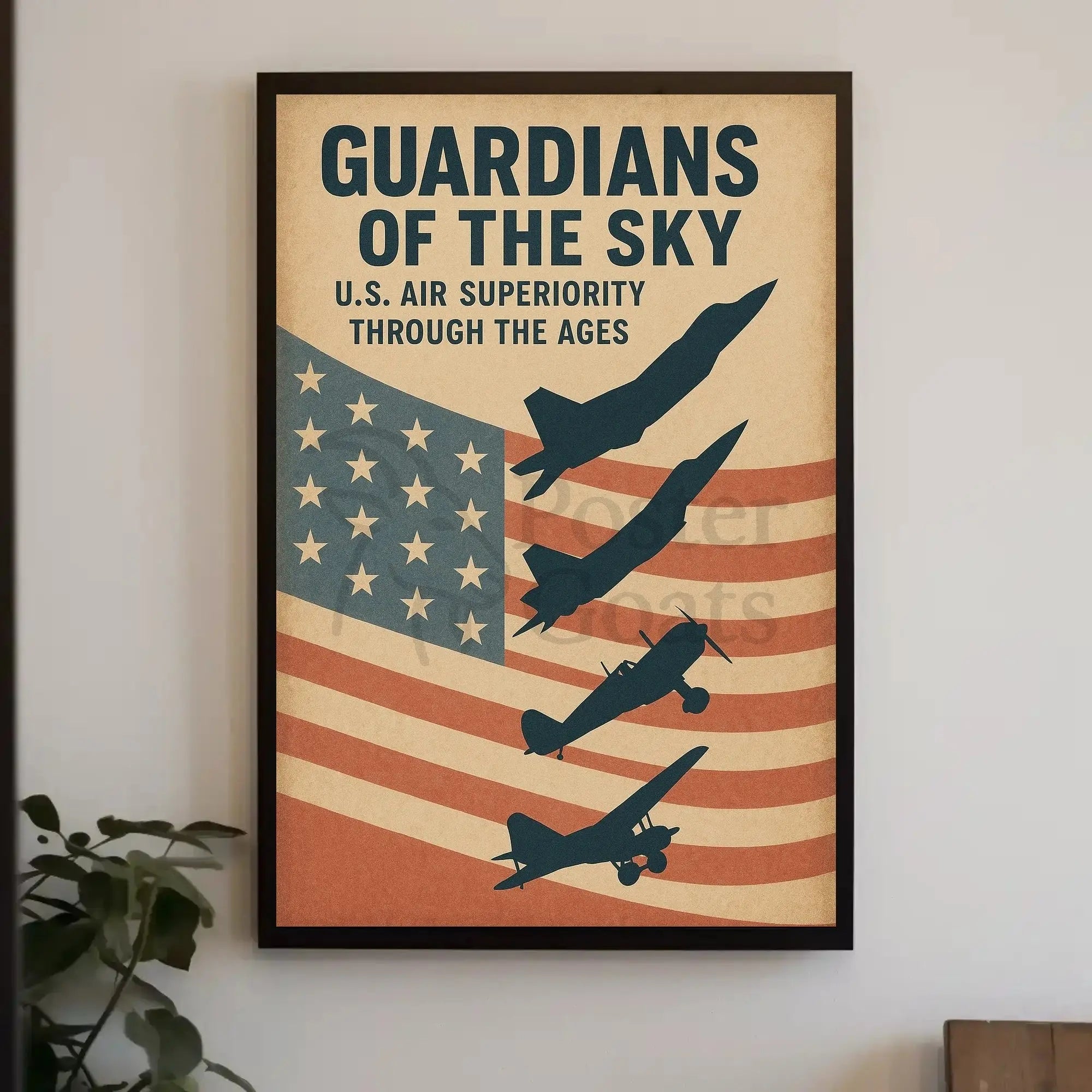 Guardians of the Sky: Timeless Military Aviation Poster PosterGoat