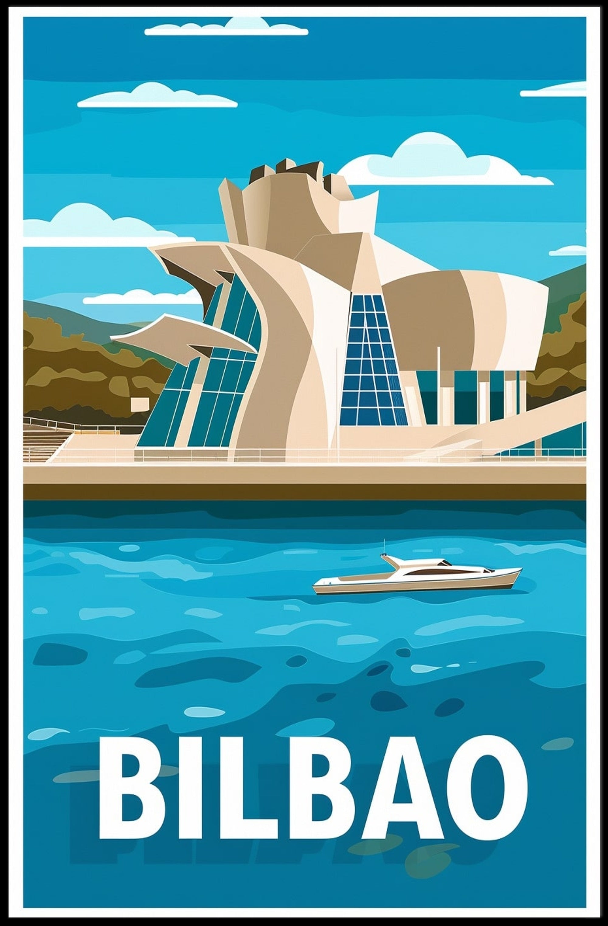 Guggenheim Museum Bilbao Urban Art Travel Poster PosterGoat