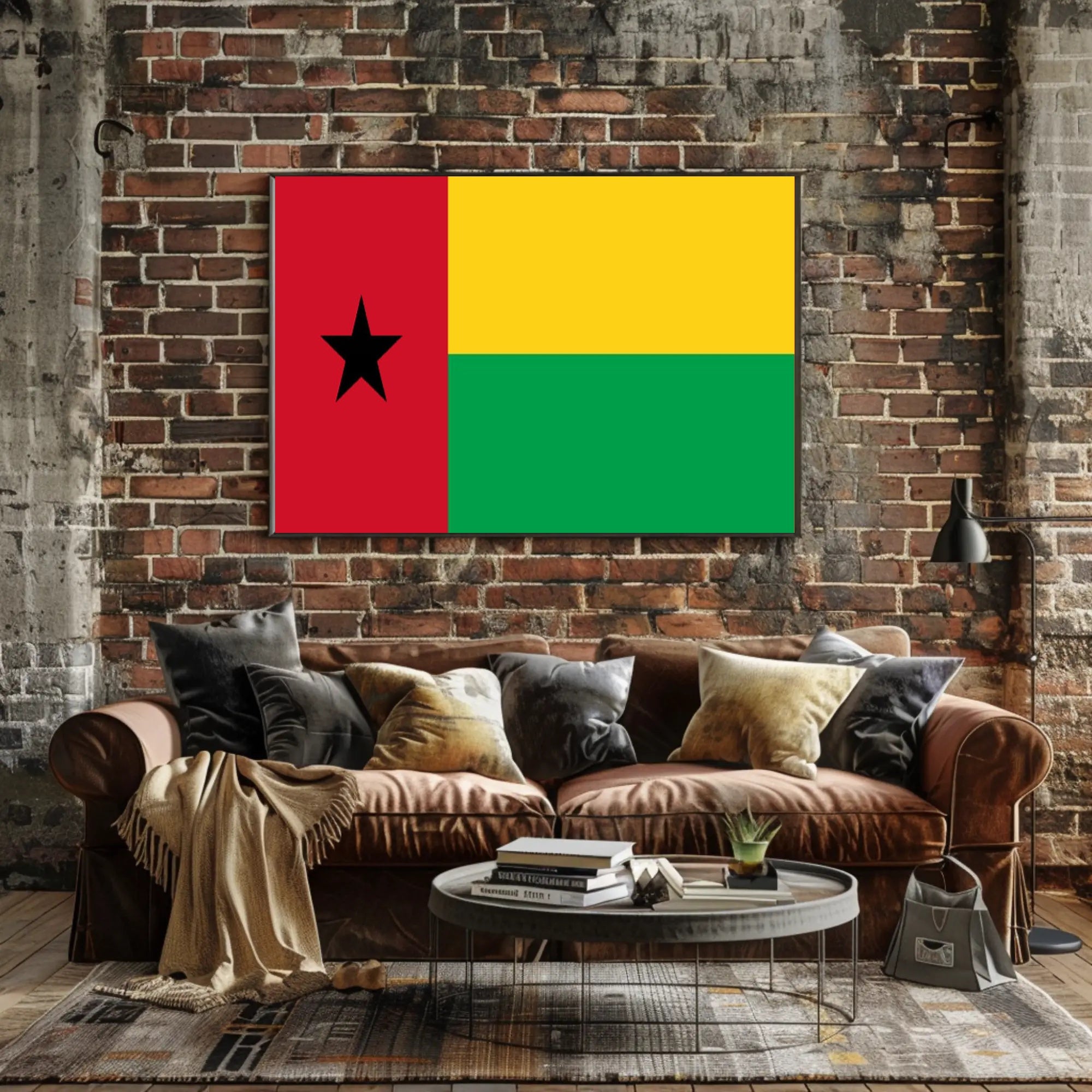 Guinea-Bissau National Pride Country Flag Poster PosterGoat