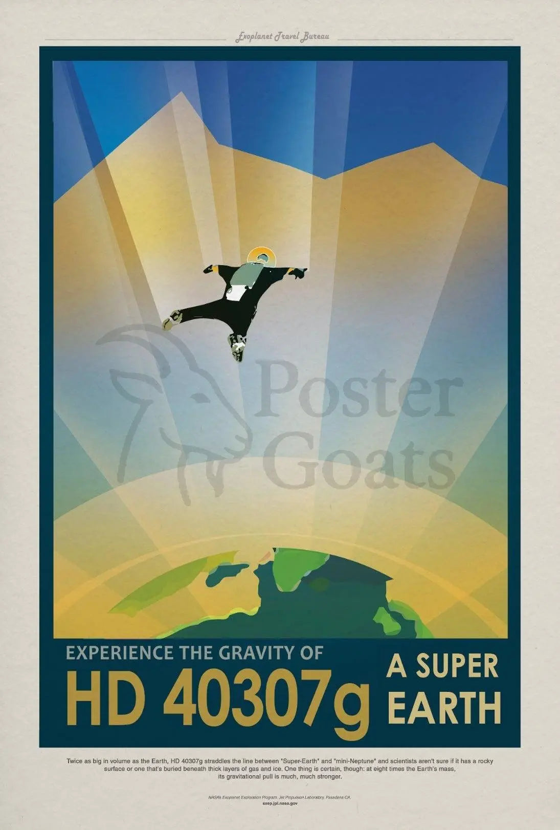 HD 40307g Adventure Awaits Futuristic Sci-Fi Poster PosterGoat
