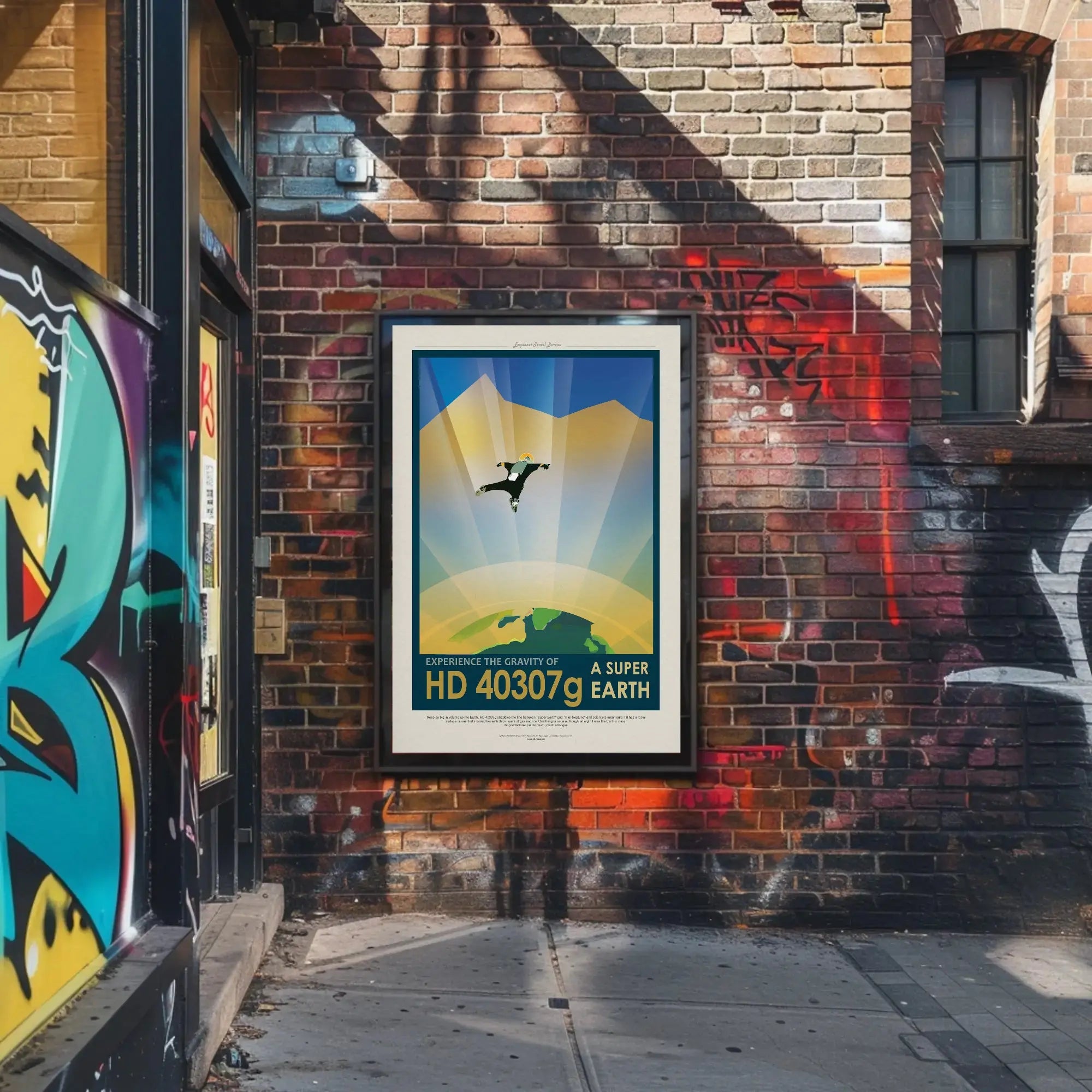 HD 40307g Adventure Awaits Futuristic Sci-Fi Poster PosterGoat