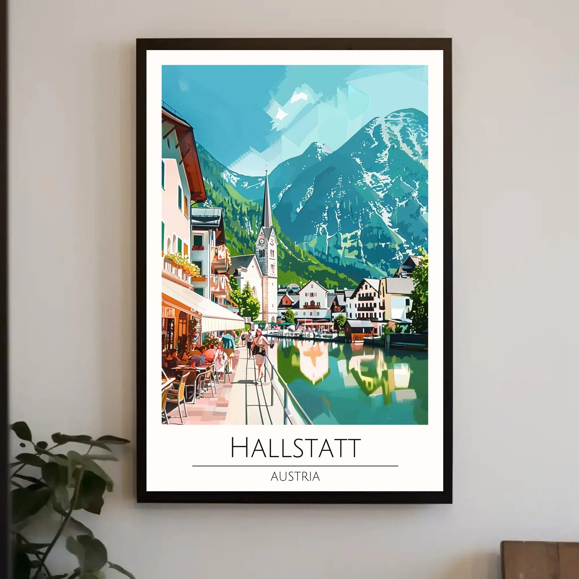 Hallstatt Austria Scenic View Travel Poster PosterGoat