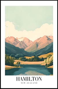 Hamilton Scenic Landscape Travel Poster PosterGoat