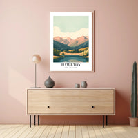 Hamilton Scenic Landscape Travel Poster PosterGoat
