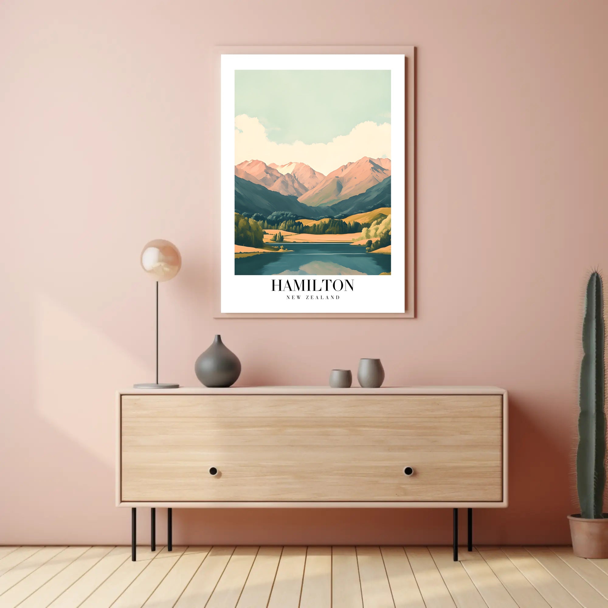 Hamilton Scenic Landscape Travel Poster PosterGoat