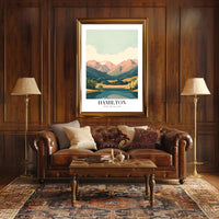 Hamilton Scenic Landscape Travel Poster PosterGoat