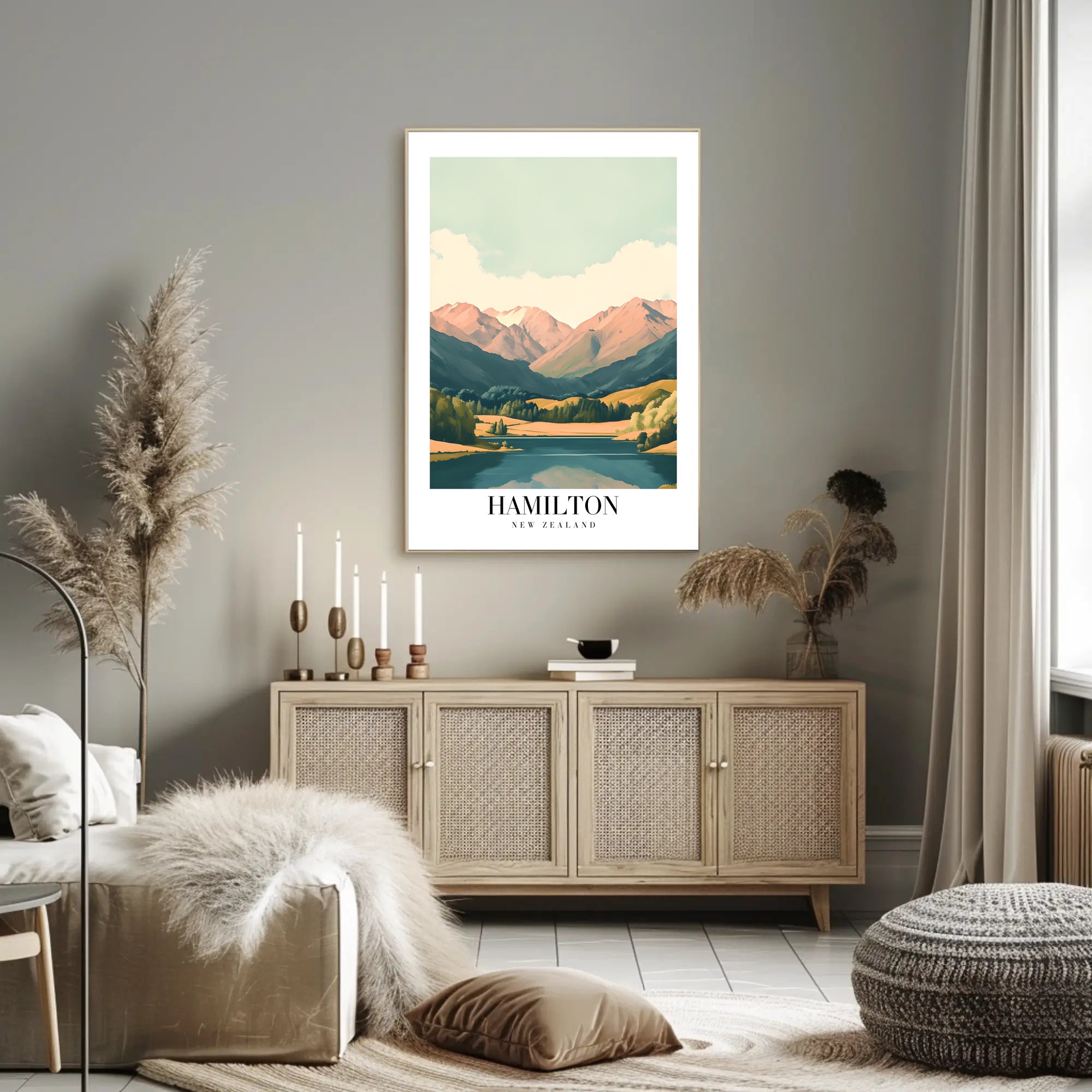Hamilton Scenic Landscape Travel Poster PosterGoat
