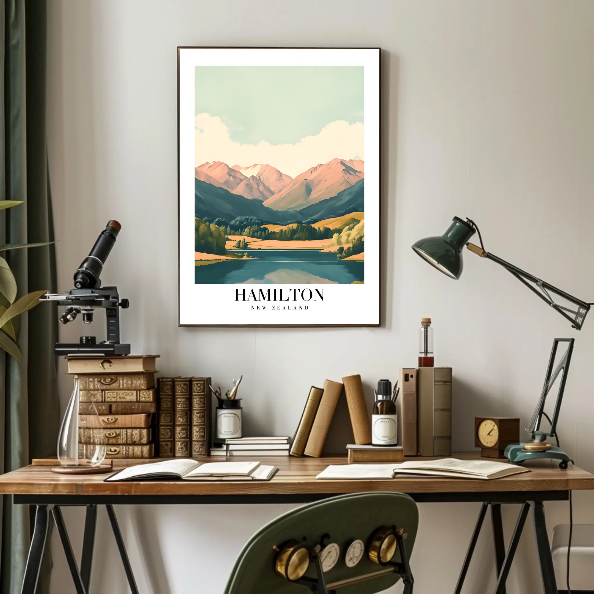 Hamilton Scenic Landscape Travel Poster PosterGoat