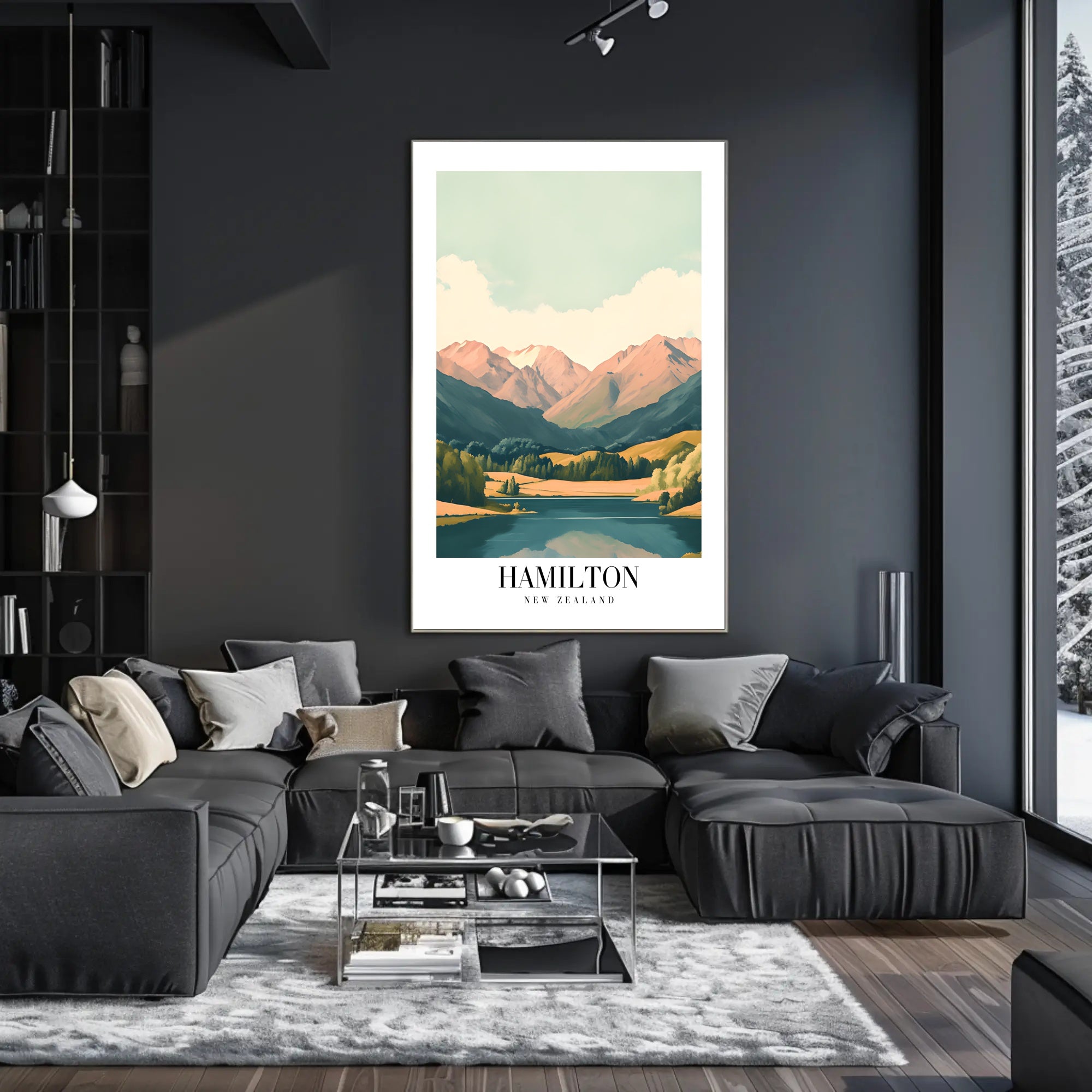 Hamilton Scenic Landscape Travel Poster PosterGoat