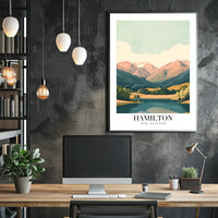 Hamilton Scenic Landscape Travel Poster PosterGoat