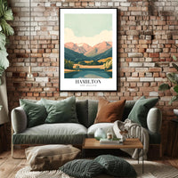 Hamilton Scenic Landscape Travel Poster PosterGoat