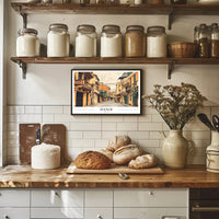 Hanoi Street Scene in Vintage Travel Art Poster PosterGoat