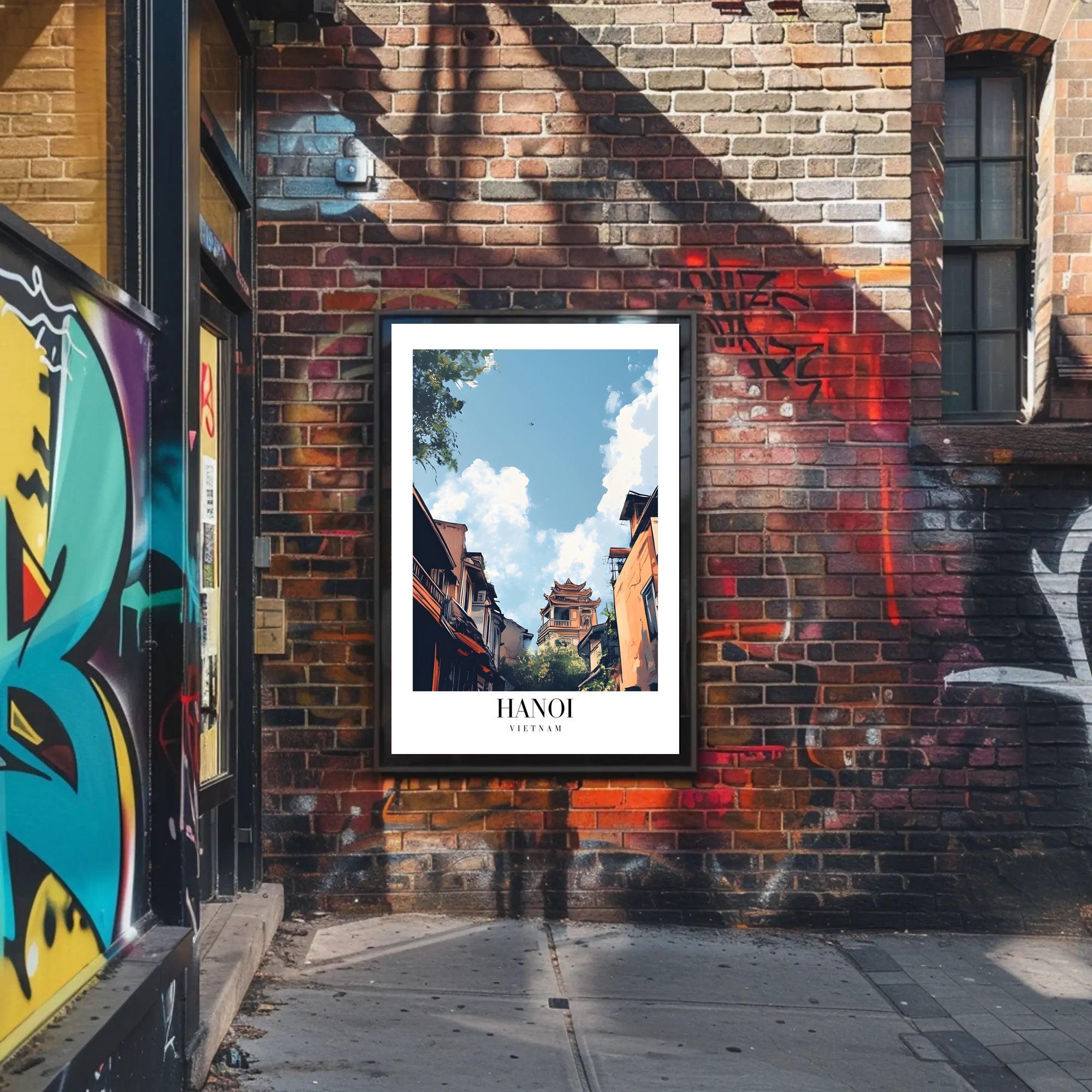 Hanoi's Scenic Urban Panorama: Travel Poster PosterGoat