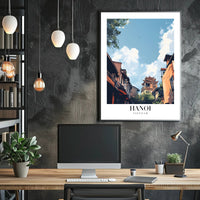 Hanoi's Scenic Urban Panorama: Travel Poster PosterGoat