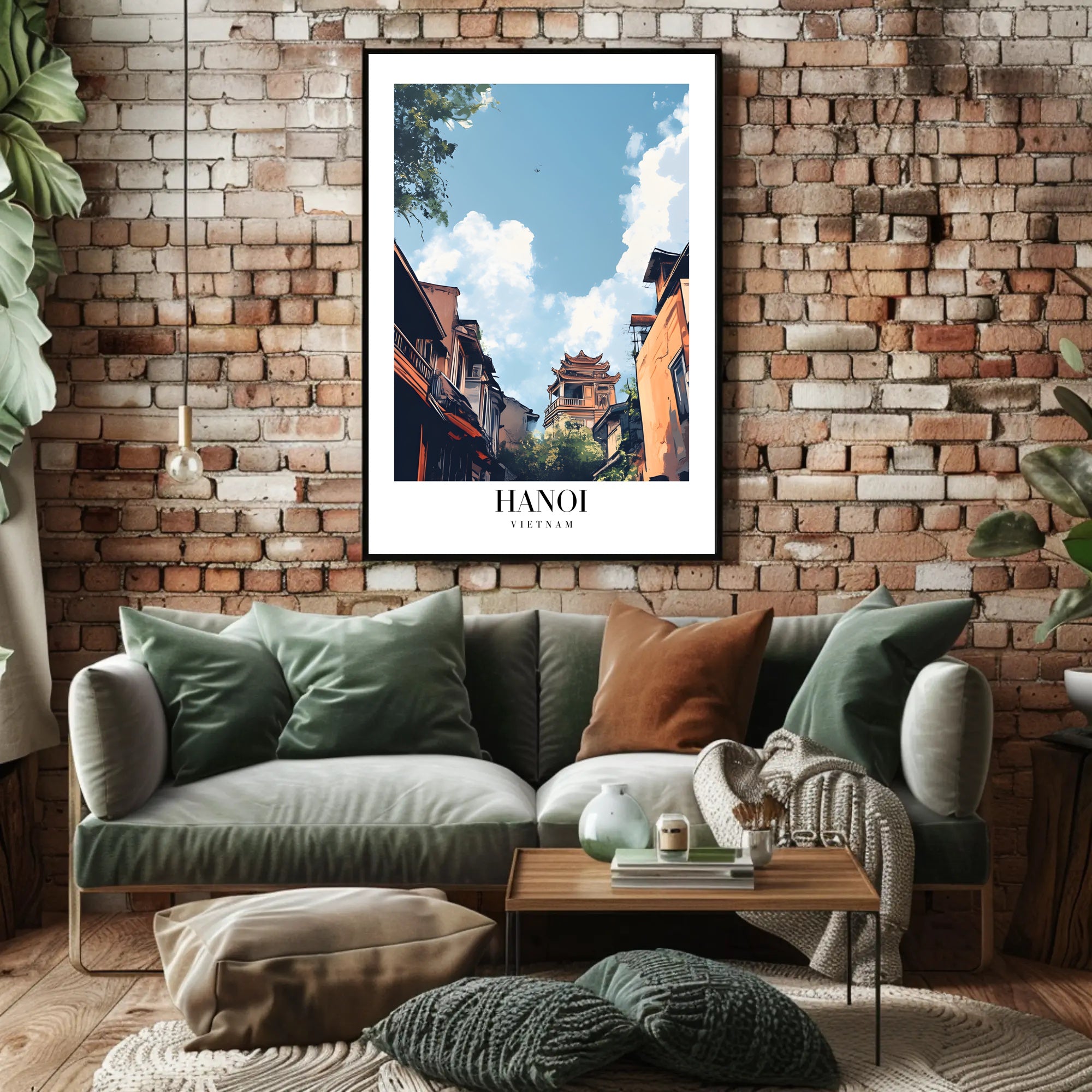 Hanoi's Scenic Urban Panorama: Travel Poster PosterGoat