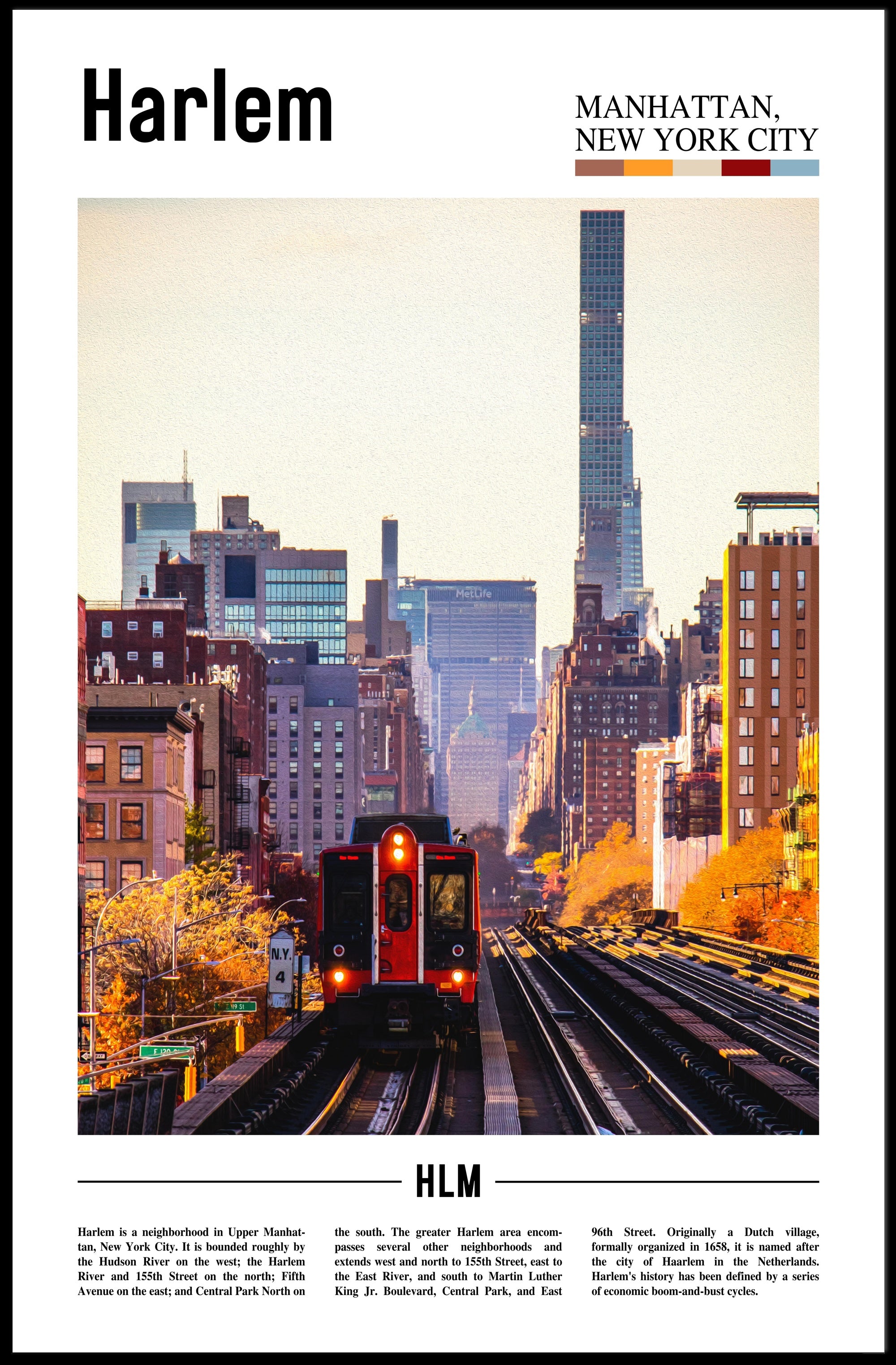 Harlem's Urban Landscape Poster: A Cultural Heritage Journey PosterGoat