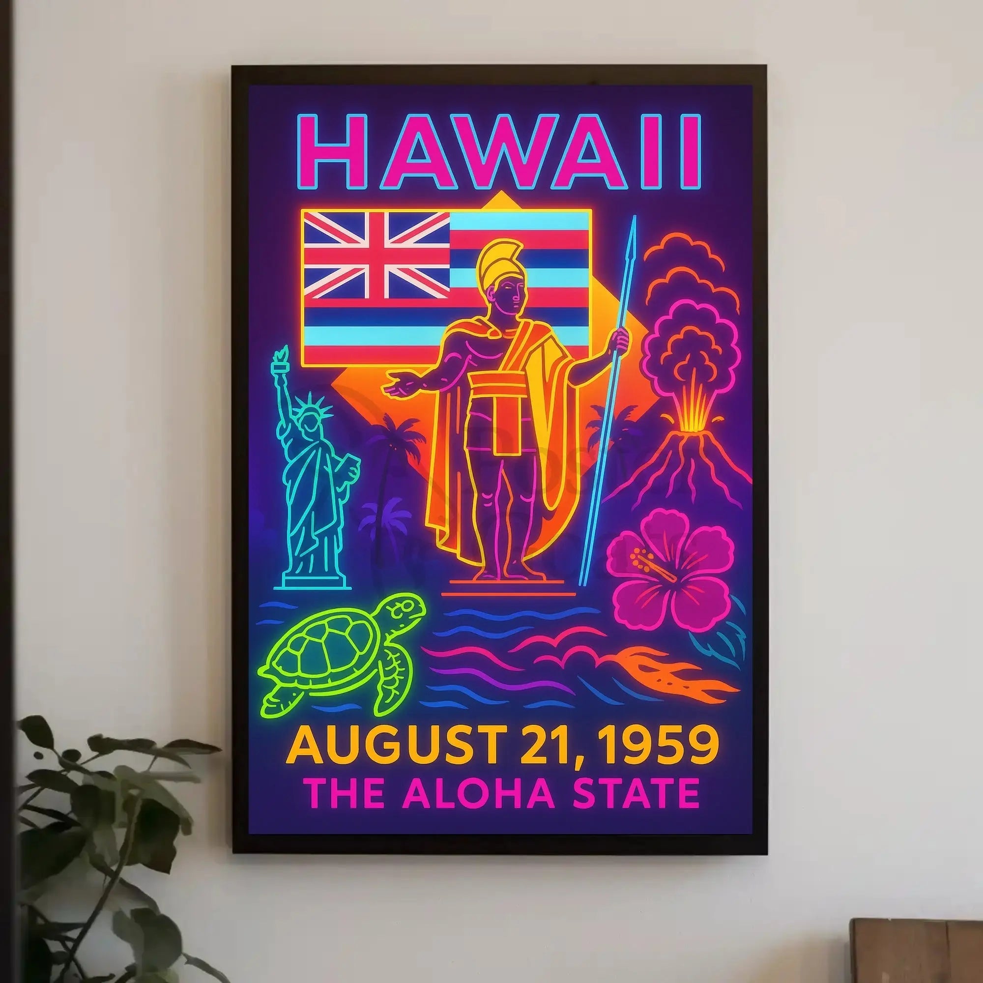 Hawaii Statehood August 1959 Cultural or Heritage Poster PosterGoat