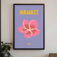 Hawaiian Hibiscus Tropical Beauty Travel Poster PosterGoat