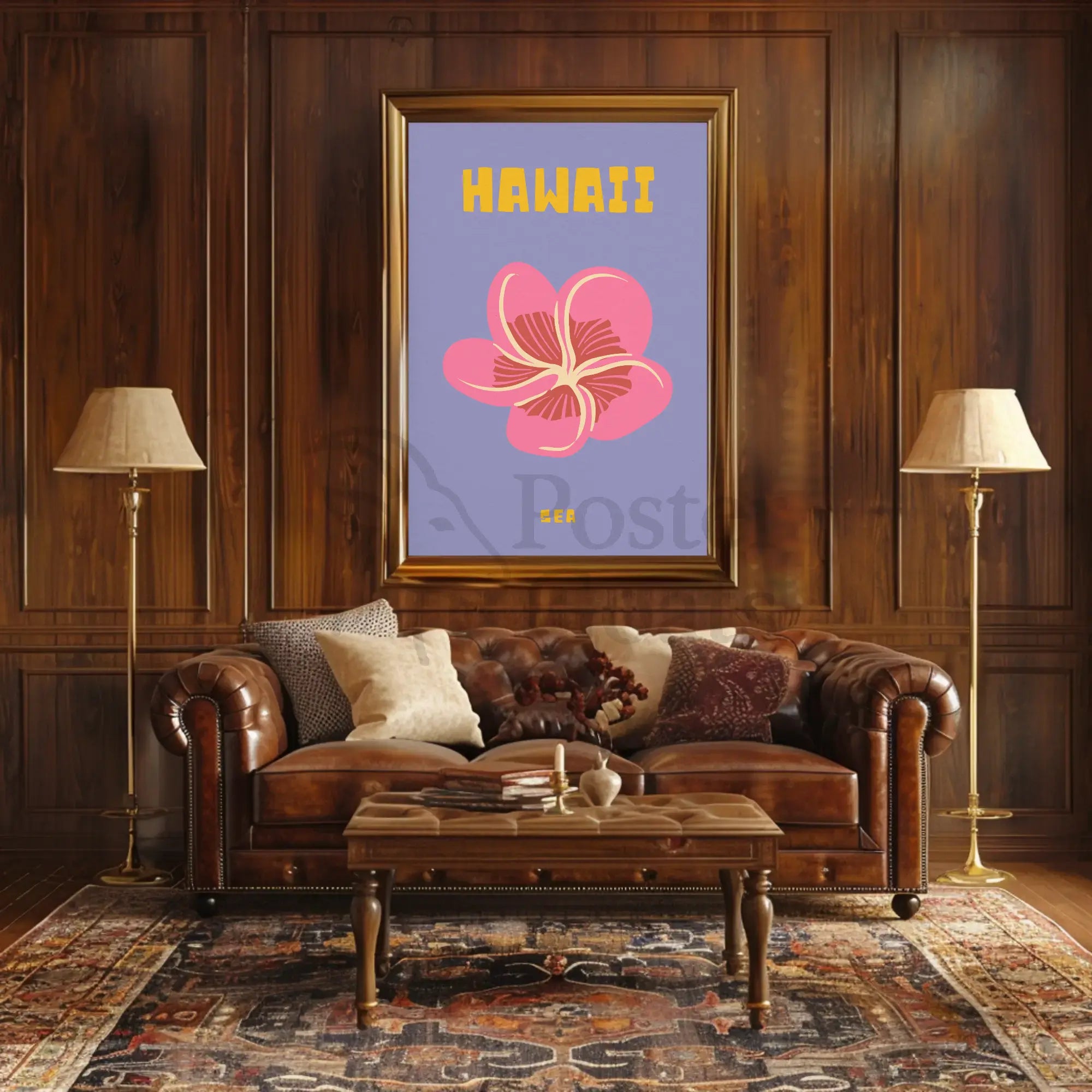 Hawaiian Hibiscus Tropical Beauty Travel Poster PosterGoat