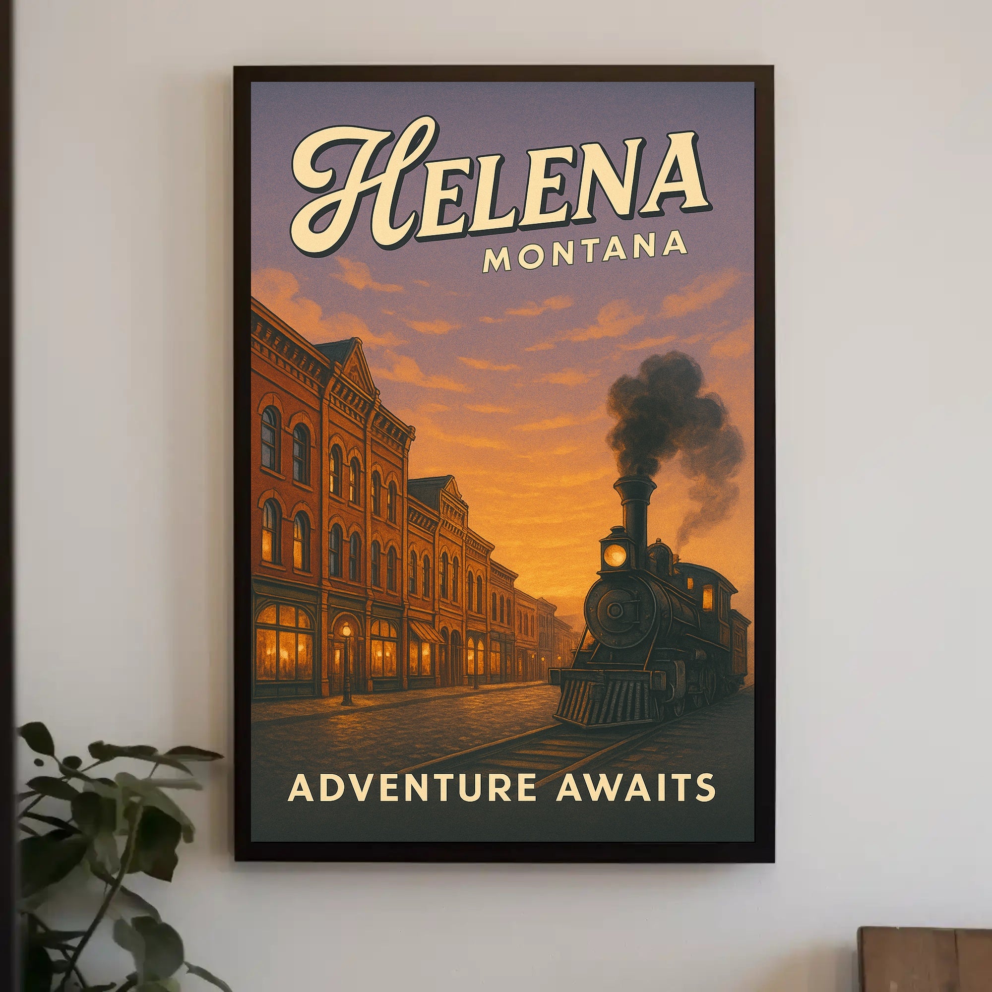 Helena Montana Steam Locomotive Travel Poster PosterGoat