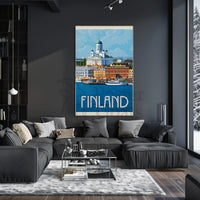 Helsinki Cathedral Finland Vintage Style Poster PosterGoat