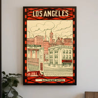 Historic Los Angeles Vintage Travel Poster PosterGoat