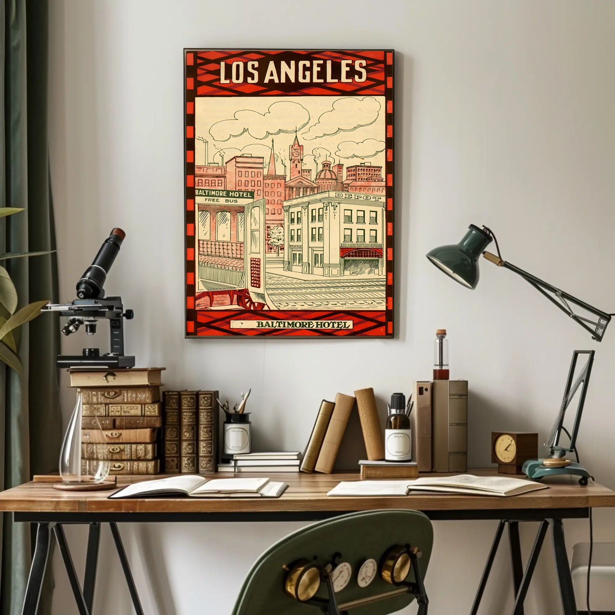 Historic Los Angeles Vintage Travel Poster PosterGoat
