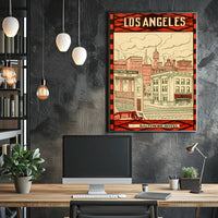 Historic Los Angeles Vintage Travel Poster PosterGoat