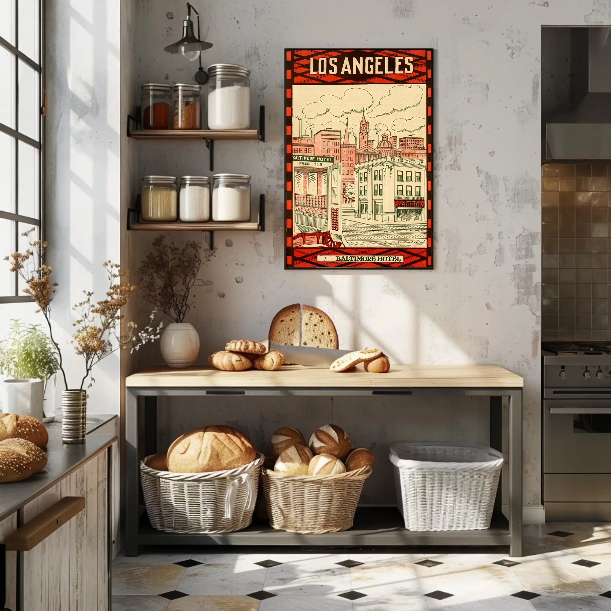 Historic Los Angeles Vintage Travel Poster PosterGoat