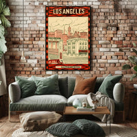 Historic Los Angeles Vintage Travel Poster PosterGoat