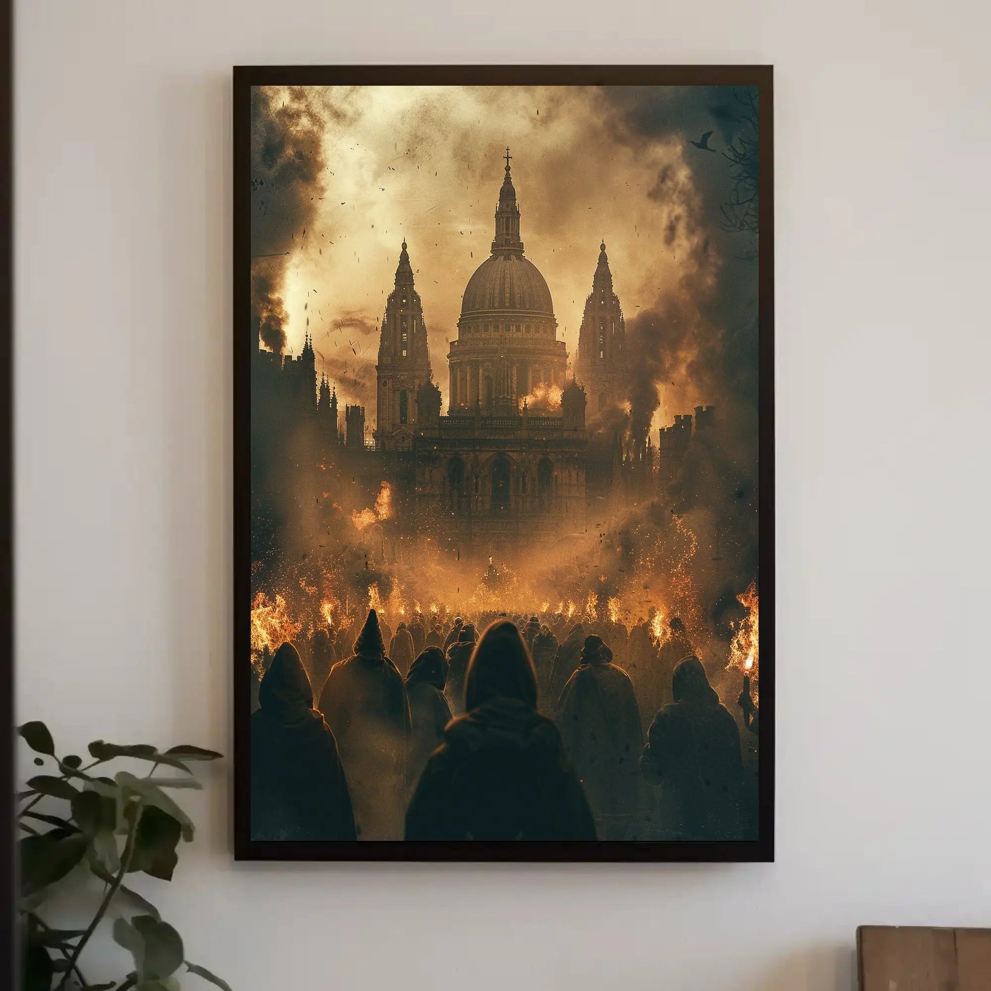 Historical Drama in Fiery Protest Poster PosterGoat