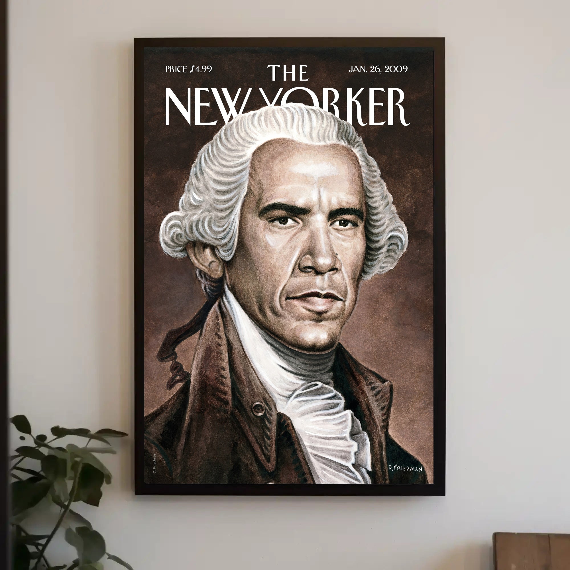 Historical Figure Meets Modern Persona in Artistic Portrait Poster PosterGoat