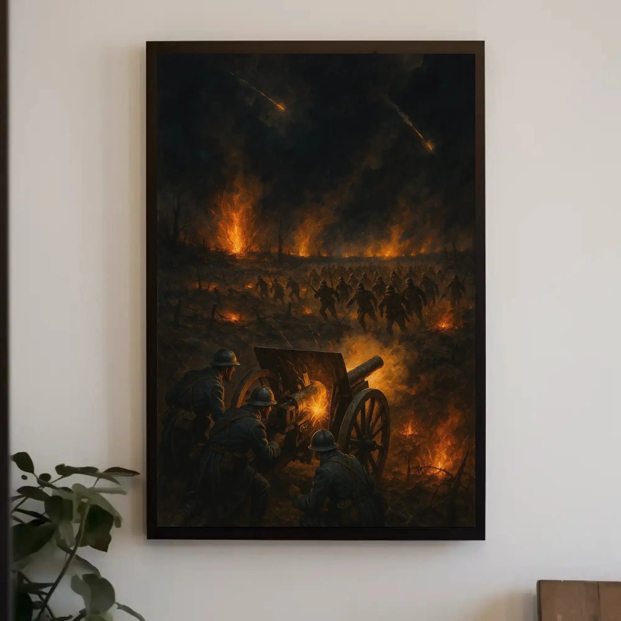 Historical World War I Battlefield Scene Military Recruitment Poster PosterGoat