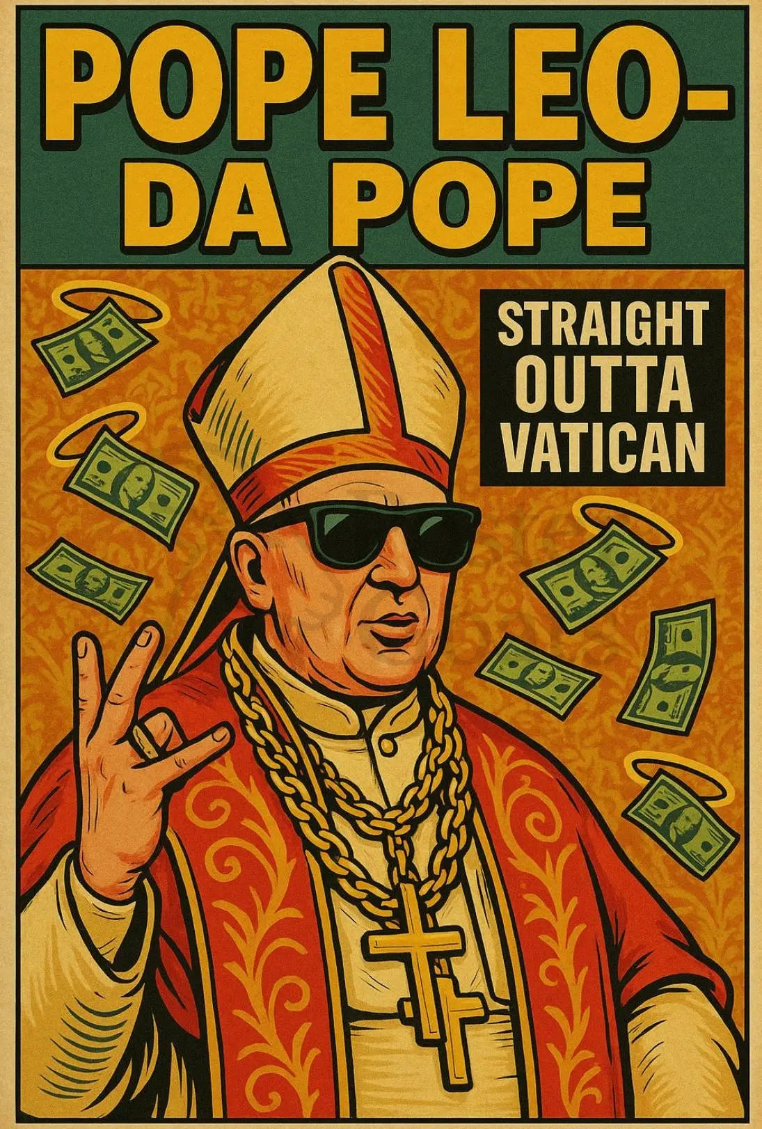 Holy Humor: Pop Art Style Cultural Heritage Poster PosterGoat