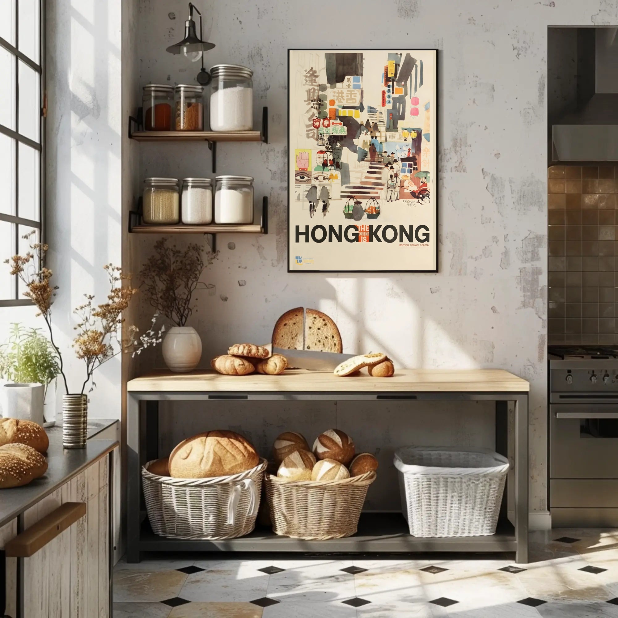 Hong Kong British Era Cultural Heritage Poster PosterGoat